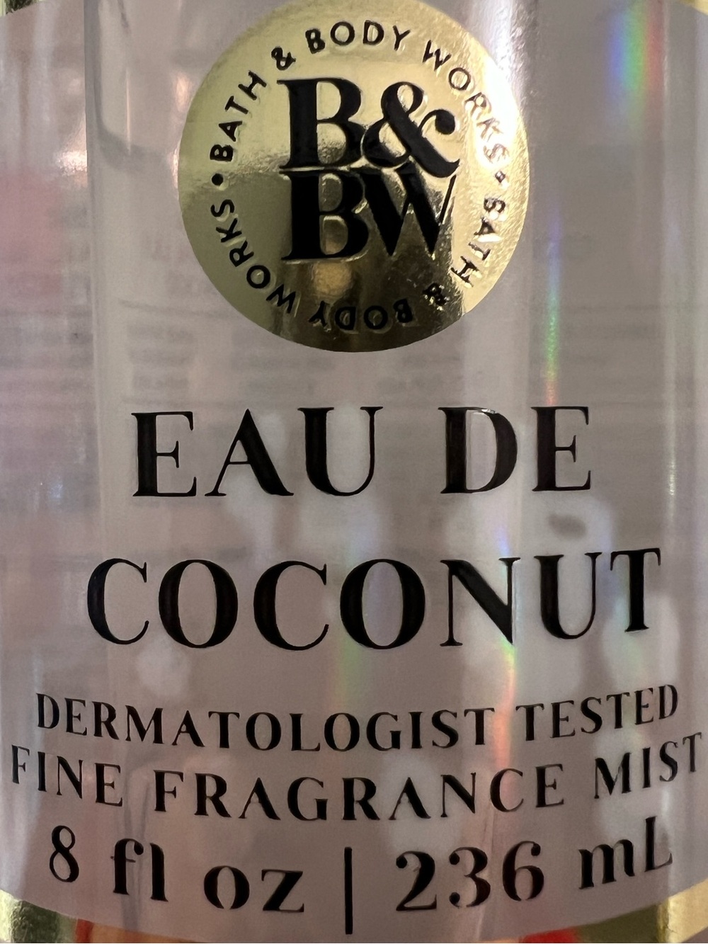 ☀️2/$27 Bath & Body Works "Eau de Coconut" 8 Fl. Oz. Fine Fragrance Mist - Picture 4 of 4